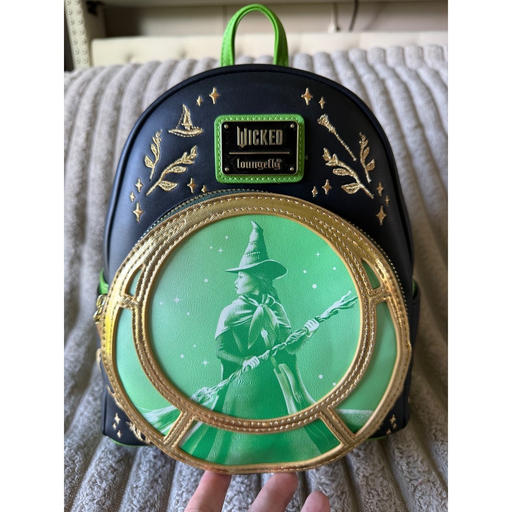Loungefly Wicked Elphaba Defying Gravity Mini Backpack Black Green WIBK0009